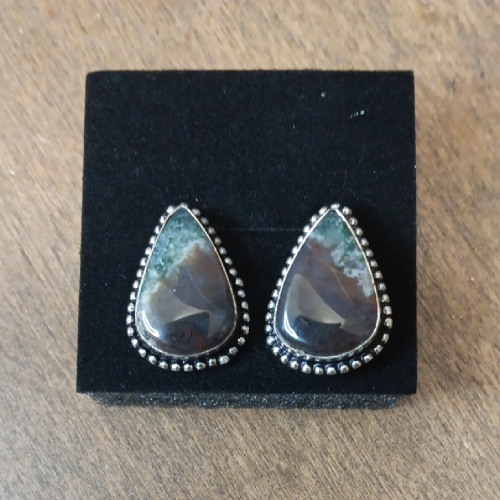 Elegant Teardrop Earrings with Silver Accents